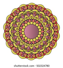 Mandala. Vintage decorative elements. Oriental pattern, Islam, Arabic, Indian motifs