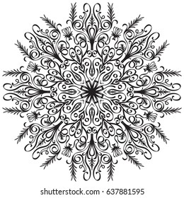 Mandala. Vintage decorative elements. Oriental pattern, Islam, Arabic, Indian motifs