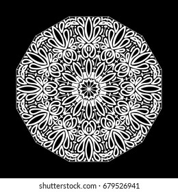 Mandala. Vintage decorative elements. Oriental pattern, vector illustration. Islam, Arabic, Indian, moroccan,spain, turkish, pakistan, chinese, mystic, ottoman motifs. Coloring book page