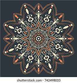 Mandala. Vintage decorative elements. Oriental pattern, vector illustration. Islam, Arabic, Indian, moroccan,spain, turkish, pakistan, chinese, mystic, ottoman motifs.