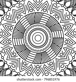 mandala vintage decorative elements oriental pattern moroccan ottoman adult coloring page