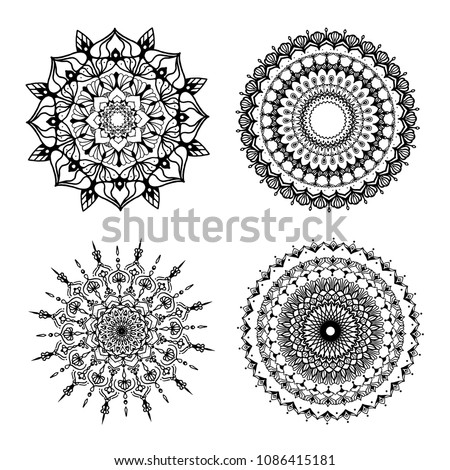 Mandala. Vintage decorative elements. Oriental pattern, vector illustration. Islam, Arabic, Indian, moroccan, turkish, pakistan, mystic, ottoman motifs. Coloring book page. Yoga logos vector.