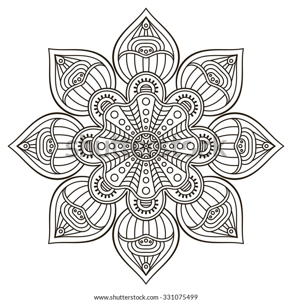 Mandala Vintage Decorative Elements Oriental Pattern Stock Vector ...