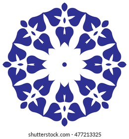 Mandala. Vintage decorative elements. Snowflake. Oriental pattern