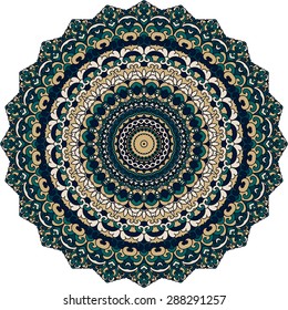 Mandala. Vintage decorative elements.Islam, Arabic, Indian, ottoman motifs.
