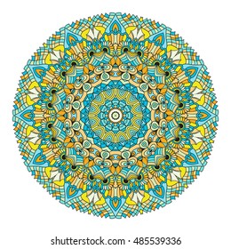 Mandala. Vintage design elements. Hand drawn background. Mandala vector for art, coloring book, zendoodle. Hand drawn round zentangle for coloring book pages. 