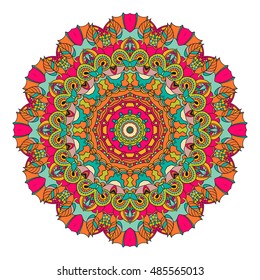 Mandala. Vintage design elements. Hand drawn background. Mandala vector for art, coloring book, zendoodle. Hand drawn round zentangle for coloring book pages.