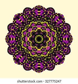 Mandala. Vintage elements. vector illustration