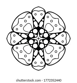 Mandala. Elementos decorativos indios de época