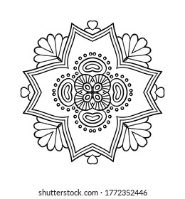 Mandala. Vintage indianische Dekorationselemente