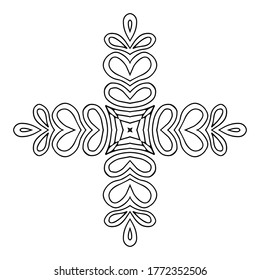 Mandala. Elementos decorativos indios de época