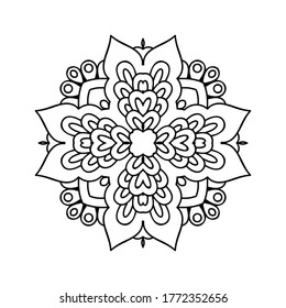 Mandala. Elementos decorativos indios de época