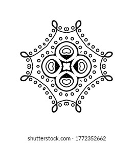 Mandala. Elementos decorativos indios de época