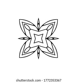 Mandala. Elementos decorativos indios de época