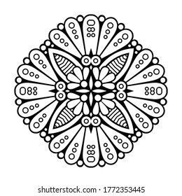 Mandala. Elementos decorativos indios de época