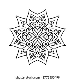 Mandala. Elementos decorativos indios de época