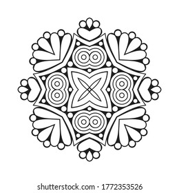 Mandala. Elementos decorativos indios de época