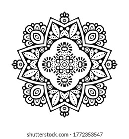 Mandala. Elementos decorativos indios de época