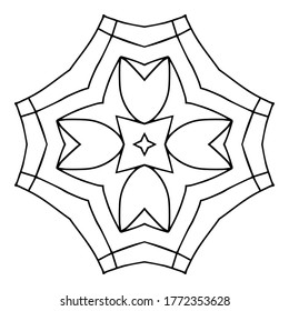 Mandala. Elementos decorativos indios de época
