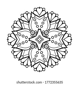 Mandala. Elementos decorativos indios de época