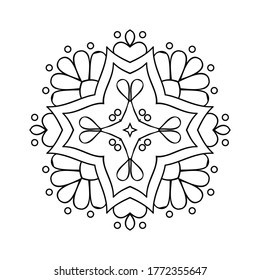 Mandala. Elementos decorativos indios de época