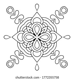 Mandala. Elementos decorativos indios de época