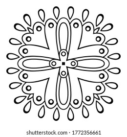 Mandala. Elementos decorativos indios de época