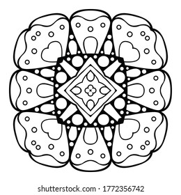 Mandala. Elementos decorativos indios de época