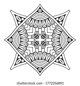 Mandala. Elementos decorativos indios de época