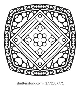 Mandala. Vintage indianische Dekorationselemente