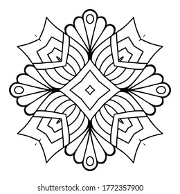 Mandala. Elementos decorativos indios de época