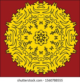 Mandala vintage luxury decorative design. Vector Mandala, mehndi tracery wheel design. Ethnic ornaments, colorful doodle symmetry textures. Meditation: Hopefully the traditional spiritual of my people