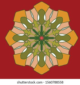 Mandala vintage luxury decorative design. Vector Mandala, mehndi tracery wheel design. Ethnic ornaments, colorful doodle symmetry textures. Meditation: Hopefully the traditional spiritual of my people