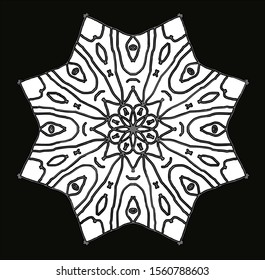 Mandala vintage luxury decorative design. Vector Mandala, mehndi tracery wheel design. Ethnic ornaments, colorful doodle symmetry textures. Meditation: Hopefully the traditional spiritual of my people