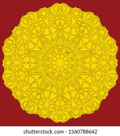 Mandala vintage luxury decorative design. Vector Mandala, mehndi tracery wheel design. Ethnic ornaments, colorful doodle symmetry textures. Meditation: Hopefully the traditional spiritual of my people