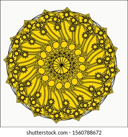 Mandala vintage luxury decorative design. Vector Mandala, mehndi tracery wheel design. Ethnic ornaments, colorful doodle symmetry textures. Meditation: Hopefully the traditional spiritual of my people