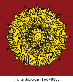 Mandala vintage luxury decorative design. Vector Mandala, mehndi tracery wheel design. Ethnic ornaments, colorful doodle symmetry textures. Meditation: Hopefully the traditional spiritual of my people