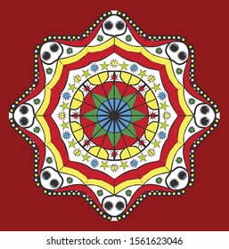 Mandala vintage luxury decorative design. Vector Mandala, mehndi tracery wheel design. Ethnic ornaments, colorful doodle symmetry textures. Meditation: Hopefully the traditional spiritual of my people