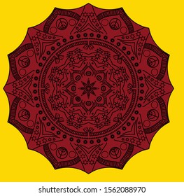 Mandala vintage luxury decorative design. Vector Mandala, mehndi tracery wheel design. Ethnic ornaments, colorful doodle symmetry textures. Meditation: Hopefully the traditional spiritual of my people