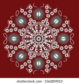 Mandala vintage luxury decorative design. Vector Mandala, mehndi tracery wheel design. Ethnic ornaments, colorful doodle symmetry textures. Meditation: Hopefully the traditional spiritual of my people