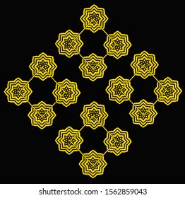 Mandala vintage luxury decorative design. Vector Mandala, mehndi tracery wheel design. Ethnic ornaments, colorful doodle symmetry textures. Meditation: Hopefully the traditional spiritual of my people