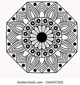 Mandala vintage luxury decorative design. Vector Mandala, mehndi tracery wheel design. Ethnic ornaments, colorful doodle symmetry textures. Meditation: Hopefully the traditional spiritual of my people