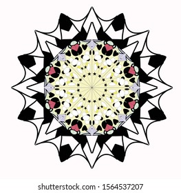 Mandala vintage luxury decorative design. Vector Mandala, mehndi tracery wheel design. Ethnic ornaments, colorful doodle symmetry textures. Meditation: Hopefully the traditional spiritual of my people