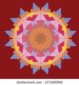Mandala vintage luxury decorative design. Vector Mandala, mehndi tracery wheel design. Ethnic ornaments, colorful doodle symmetry textures. Meditation: Hopefully the traditional spiritual of my people