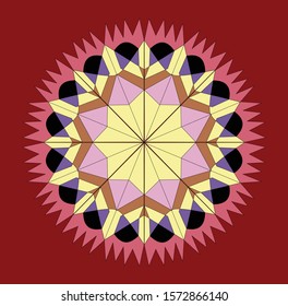 Mandala vintage luxury decorative design. Vector Mandala, mehndi tracery wheel design. Ethnic ornaments, colorful doodle symmetry textures. Meditation: Hopefully the traditional spiritual of my people