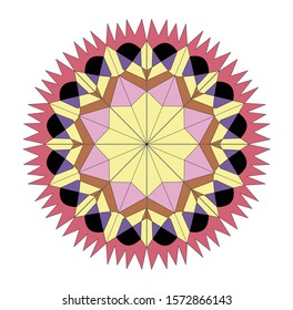 Mandala vintage luxury decorative design. Vector Mandala, mehndi tracery wheel design. Ethnic ornaments, colorful doodle symmetry textures. Meditation: Hopefully the traditional spiritual of my people
