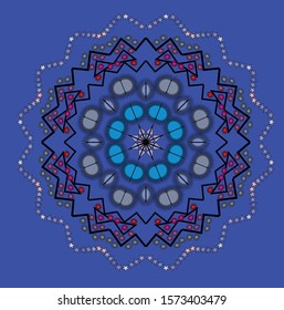 Mandala vintage luxury decorative design. Vector Mandala, mehndi tracery wheel design. Ethnic ornaments, colorful doodle symmetry textures. Meditation: Hopefully the traditional spiritual of my people