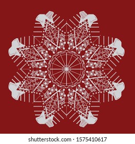 Mandala vintage luxury decorative design. Vector Mandala, mehndi tracery wheel design. Ethnic ornaments, colorful doodle symmetry textures. Meditation: Hopefully the traditional spiritual of my people