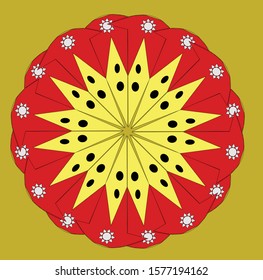 Mandala vintage luxury decorative design. Vector Mandala, mehndi tracery wheel design. Ethnic ornaments, colorful doodle symmetry textures. Meditation: Hopefully the traditional spiritual of my people