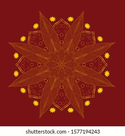 Mandala vintage luxury decorative design. Vector Mandala, mehndi tracery wheel design. Ethnic ornaments, colorful doodle symmetry textures. Meditation: Hopefully the traditional spiritual of my people